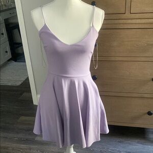 Windsor Purple Fit and Flare Sundress with Spaghetti Straps for Night Out